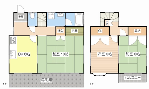 川辺島田様貸家の物件間取画像